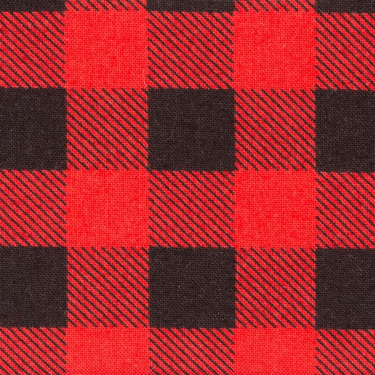 Red & Black Buffalo Plaid Cotton Fabric by Loops & Threads™